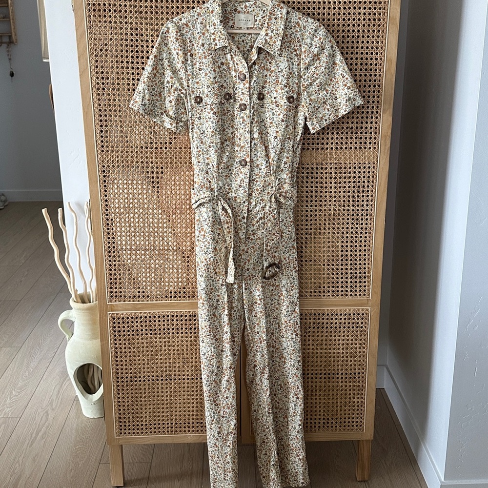 Sezane Floral Jumpsuit